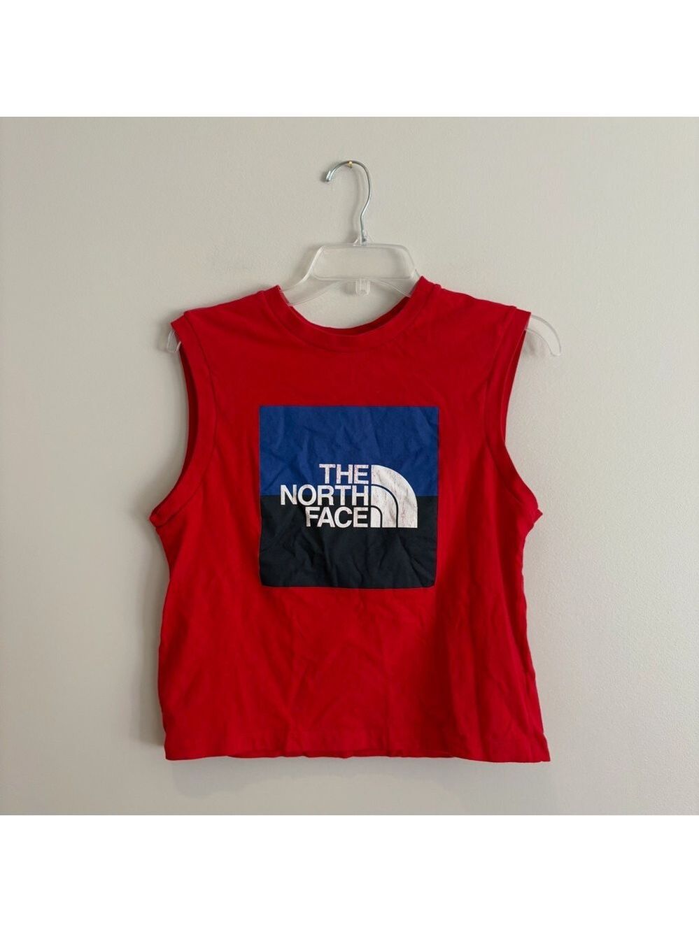The North Face Red Crop Muscle Tee Size M